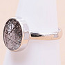 Crystal with tourmaline silver ring Ag 925 33656