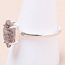 Crystal with tourmaline silver ring Ag 925 33660