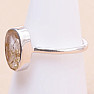 Sagenite (crystal with rutile) ring silver Ag 925 33681
