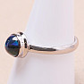 Black Ethiopian Opal Ring Silver Ag 925 R337