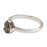 Diamond natural raw ring silver Ag 925 R338