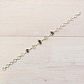 Vltavín, Herkimer diamond and Campo del Cielo meteorite bracelet silver Ag 925 LOT34