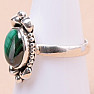 Malachite ring silver Ag 925 34353