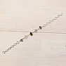Vltavín, Herkimer diamond and Campo del Cielo meteorite bracelet silver Ag 925 LOT35