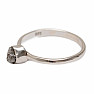 Diamond natural raw ring silver Ag 925 R356