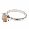 Sagenit crystal with rutile cut ring silver Ag 925 R358