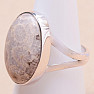 Coral fossil Indonesian ring silver Ag 925 R359