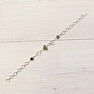 Vltavín, Herkimer diamond and Campo del Cielo meteorite bracelet silver Ag 925 LOT37