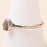 Diamond natural raw ring silver Ag 925 R376