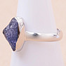 Tanzanite raw ring silver Ag 925 LOT377