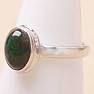 Black Ethiopian Opal Ring Silver Ag 925 R378