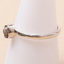 Diamond natural raw ring silver Ag 925 R390