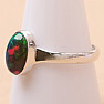 Black Ethiopian Opal Ring Silver Ag 925 R392