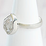Herkimer diamond ring silver Ag 925 R3927