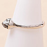 Diamond natural raw ring silver Ag 925 R393