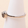 Diamond natural raw ring silver Ag 925 R394