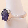 Tanzanite raw ring silver Ag 925 LOT396