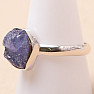 Tanzanite raw ring silver Ag 925 LOT397
