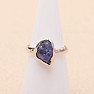 Tanzanite raw ring silver Ag 925 LOT399