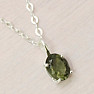 Moldavite cut necklace silver Ag 925 MIX4