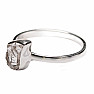 Herkimer diamond ring silver Ag 925 R4036