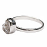 Herkimer diamond ring silver Ag 925 R4045