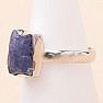 Tanzanite raw ring silver Ag 925 LOT407