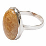 Coral fossil Indonesian ring silver Ag 925 R410