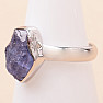 Tanzanite raw ring silver Ag 925 LOT411
