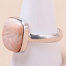 Skolecit salmon ring silver Ag 925 R443