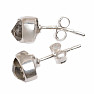 Herkimer diamond earrings stones silver Ag 925 E444