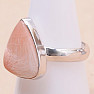 Skolecit salmon ring silver Ag 925 R448