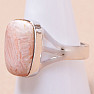 Skolecit salmon ring silver Ag 925 R459