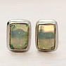Ethiopian opal earrings, silver Ag 925 E476