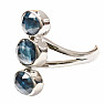 Kyanite blue cut ring silver Ag 925 48361