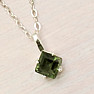 Moldavite cut necklace silver Ag 925 MIX5