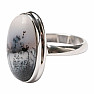 Opal dendritic ring silver Ag 925 R51