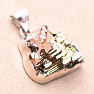 Bismuth pendant silver Ag 925 B528