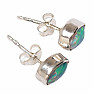 Ethiopian opal earrings, silver Ag 925 E544
