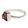 Garnet raw ring silver Ag 925 R55