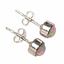 Ethiopian opal earrings, silver Ag 925 E550