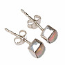 Ethiopian opal earrings, silver Ag 925 E559