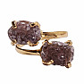 Be Beautiful Amethyst double ring 56