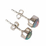Ethiopian opal earrings, silver Ag 925 E571