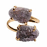 Be Beautiful Amethyst double ring 58