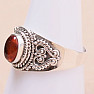 Tourmaline pink polished silver ring Ag 925 60153