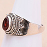 Tourmaline pink polished silver ring Ag 925 60155