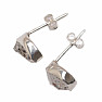 Herkimer diamond earrings stones silver Ag 925 E611