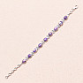 Turquoise purple bracelet silver Ag 925 61333