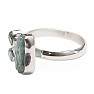 Designer ring aquamarine raw silver Ag 925 R623